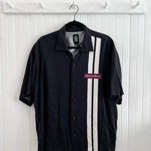 Vintage Guess Jeans Bowling Button Down Shirt Size Large
